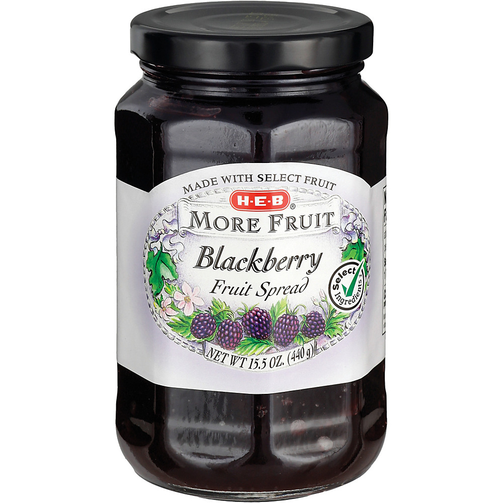 Calories in H-E-B More Fruit Blackberry Fruit Spread, 15.5 oz