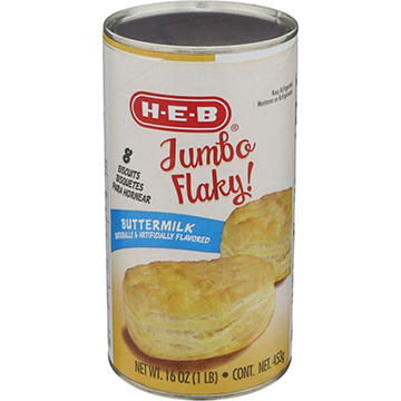 H-E-B Jumbo Flaky Buttermilk Biscuits, 8 ct