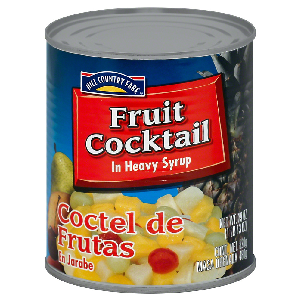 Calories in Hill Country Fare Fruit Cocktail in Heavy Syrup, 29 oz