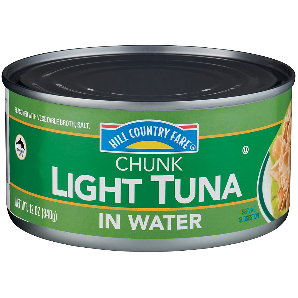 Calories in Hill Country Fare Chunk Light Tuna in Water, 12 oz