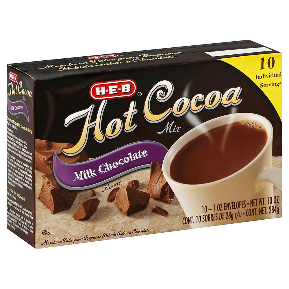 Calories in H-E-B Milk Chocolate Hot Cocoa Mix , 10 ct