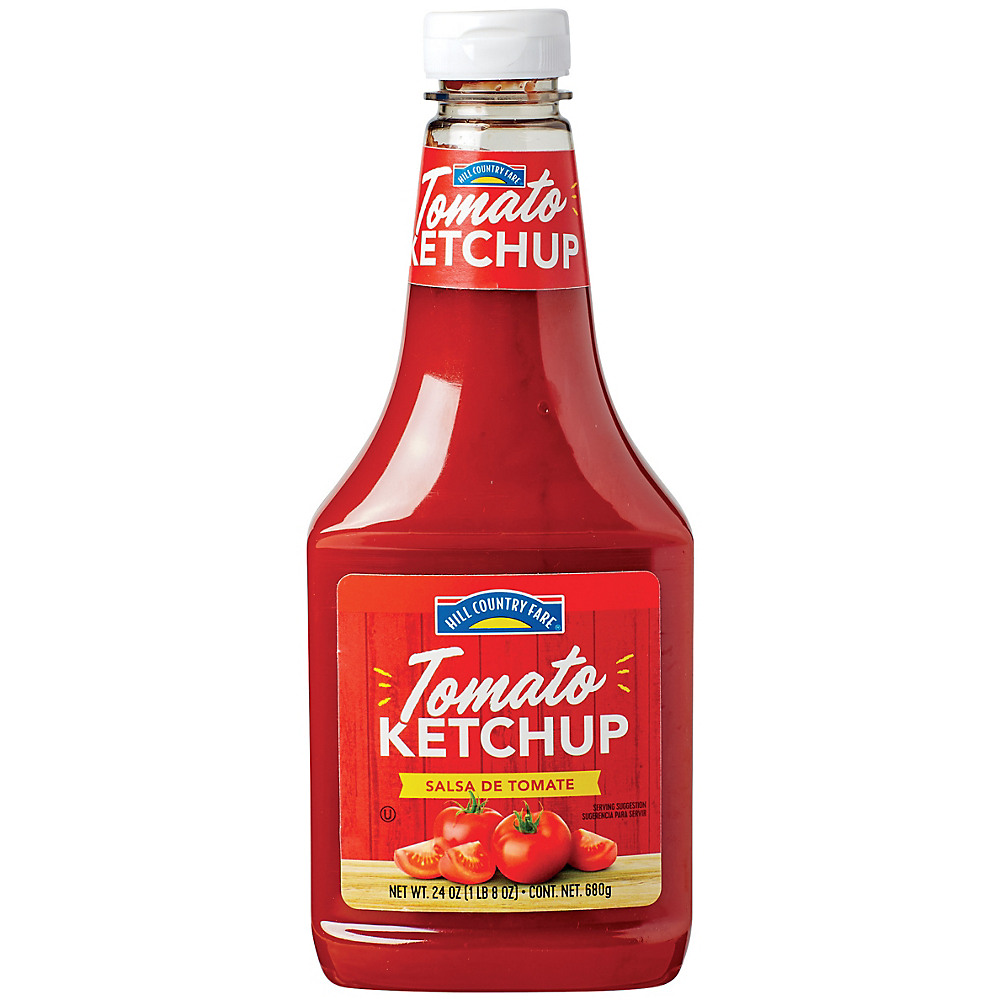 Calories in Hill Country Fare Tomato Ketchup, 24 oz