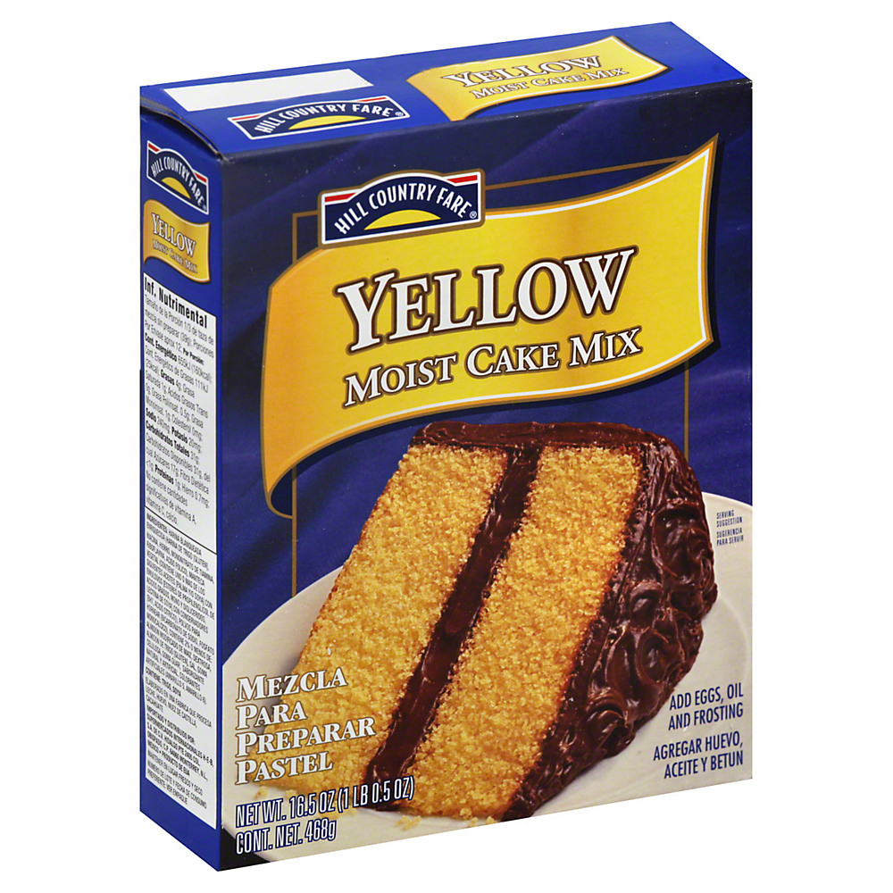 Calories in Hill Country Fare Yellow Moist Cake Mix, 16.5 oz