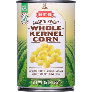 H-E-B Crisp N' Sweet Whole Kernel Corn, 15 oz