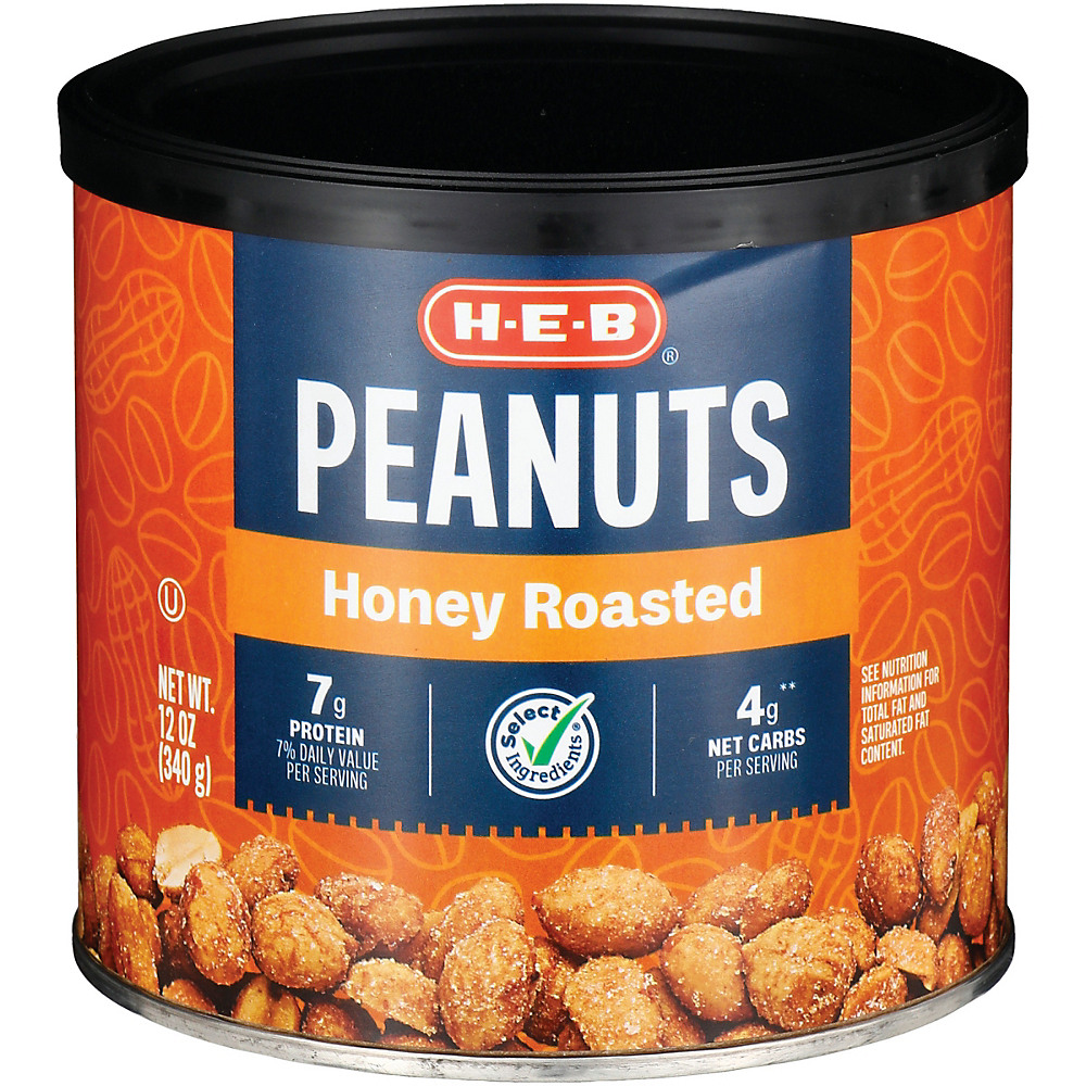 Calories in H-E-B Select Ingredients Honey Roasted Peanuts, 12 oz