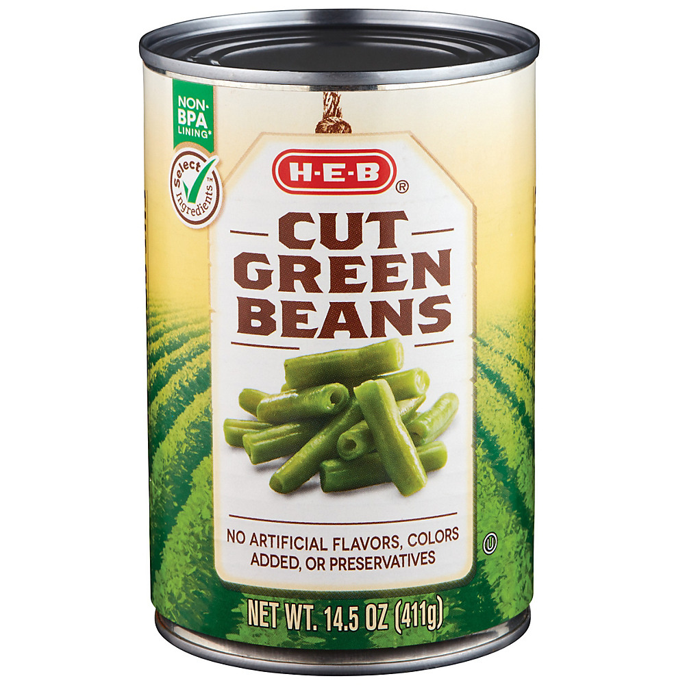 Calories in H-E-B Select Ingredients Cut Green Beans, 14.5 oz