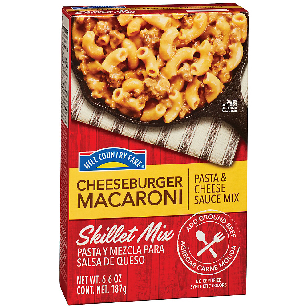 Calories in Hill Country Fare Cheeseburger Macaroni Skillet Mix, 5.8 oz