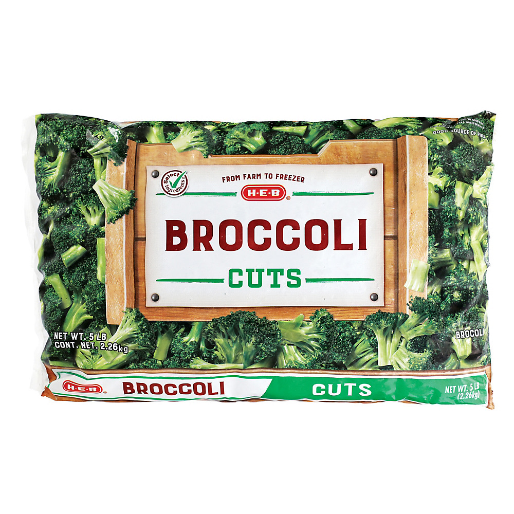 Calories in H-E-B Select Ingredients Broccoli Cuts, 80 oz