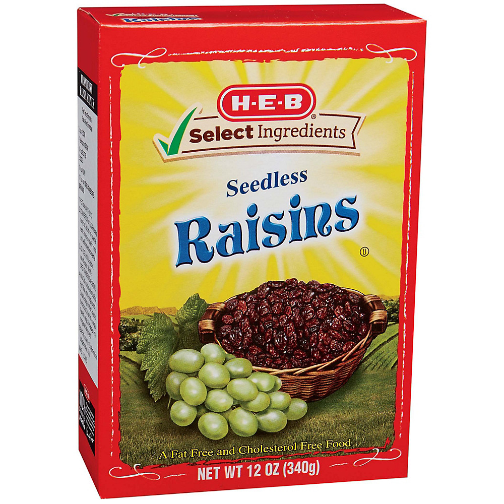 Calories in H-E-B Select Ingredients Seedless Raisins, 12 oz