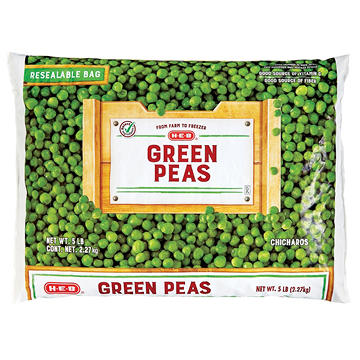 H-E-B Frozen Green Peas - Texas Size Pack, 80 oz