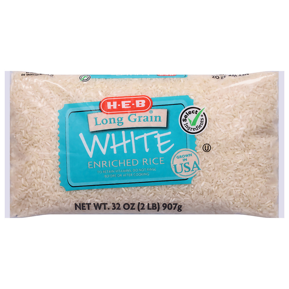 Calories in H-E-B Select Ingredients Long Grain White Enriched Rice, 2 lb