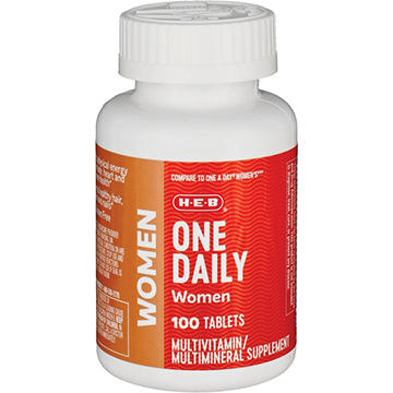 H-E-B One Daily Women's Multivitamin & Multimineral Tablets, 100 ct
