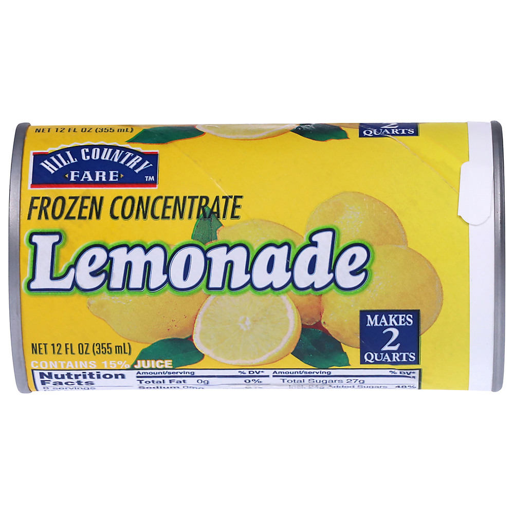Calories in Hill Country Fare Frozen Lemonade, 12 oz