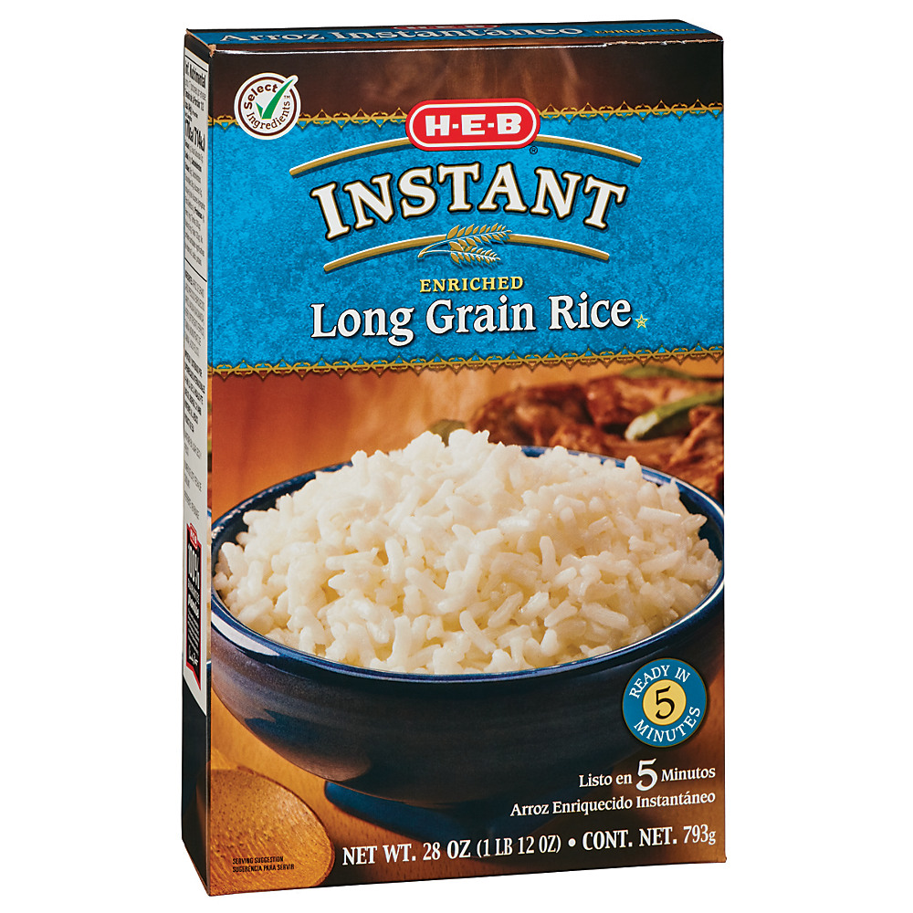 Calories in H-E-B Select Ingredients Instant Long Grain Rice, 28 oz