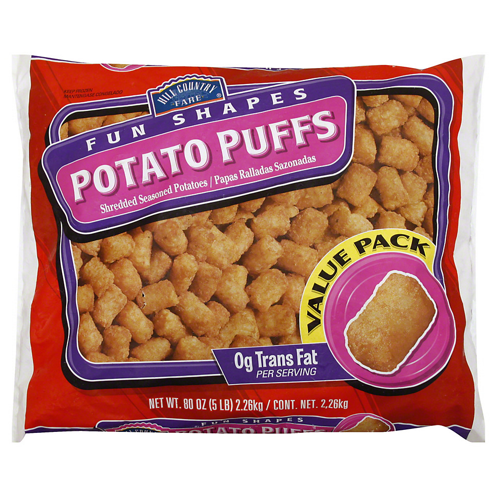 Calories in Hill Country Fare Potato Puffs Value Pack, 80 oz