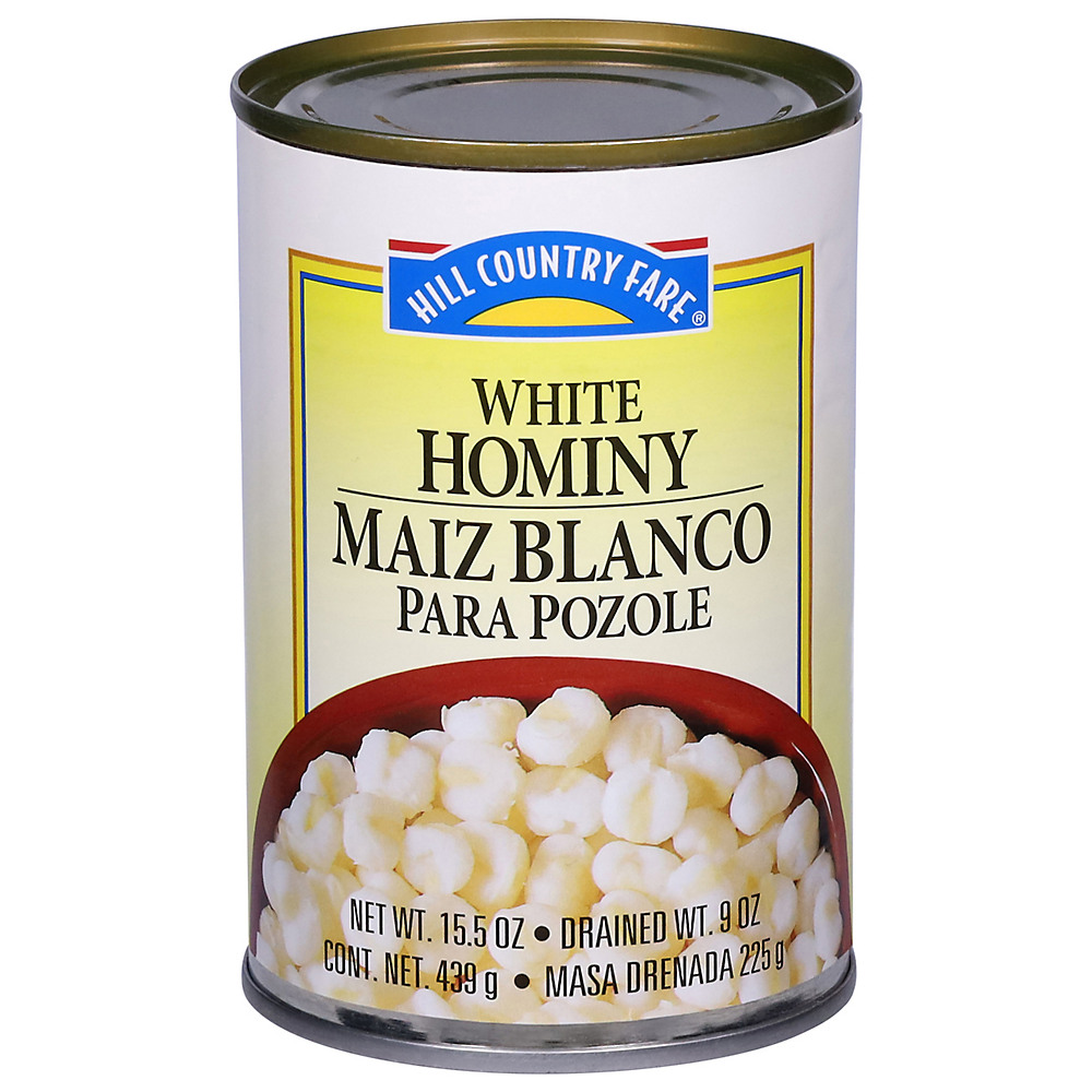 Calories in Hill Country Fare White Hominy, 15.5 oz