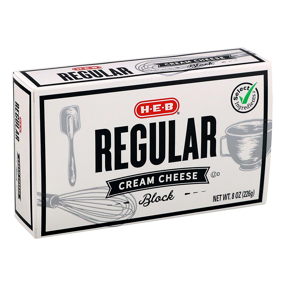 Calories in H-E-B Select Ingredients Regular Cream Cheese, 8 oz