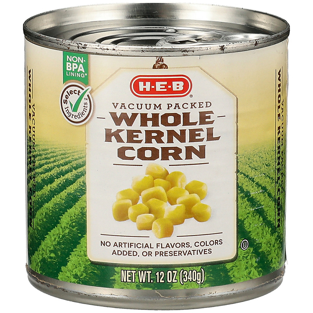Calories in H-E-B Select Ingredients Whole Kernel Corn, 12 oz