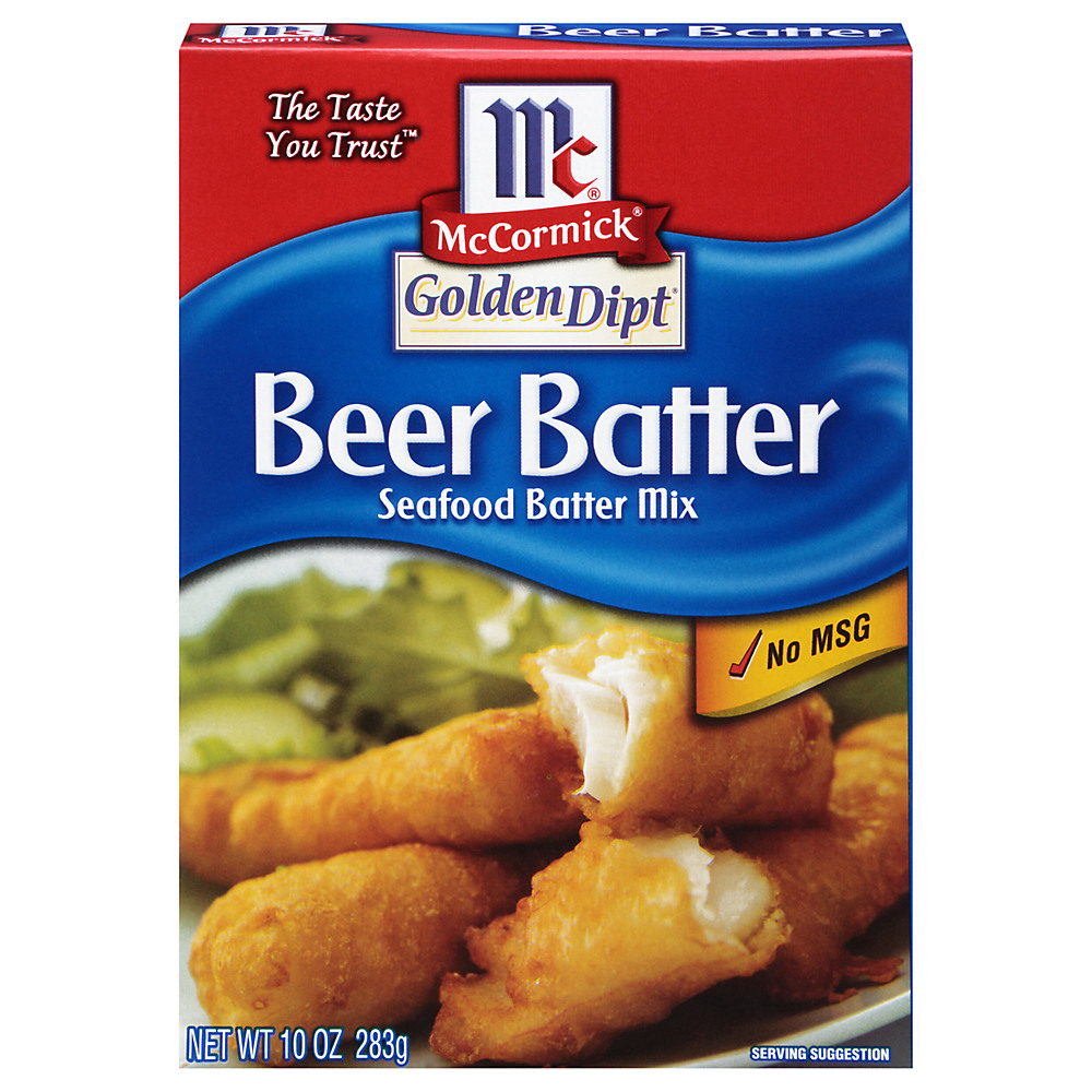 Calories in McCormick Golden Dipt Beer Batter Seafood Batter Mix, 10 oz