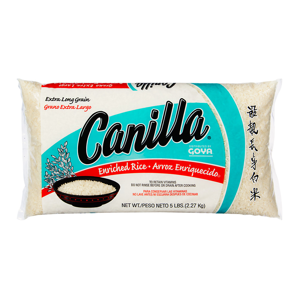 Calories in Canilla Extra Long Grain Enriched Rice, 5 lb