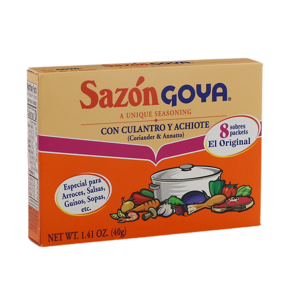Calories in Goya Sazon Coriander & Annatto Seasoning, 1.41 oz
