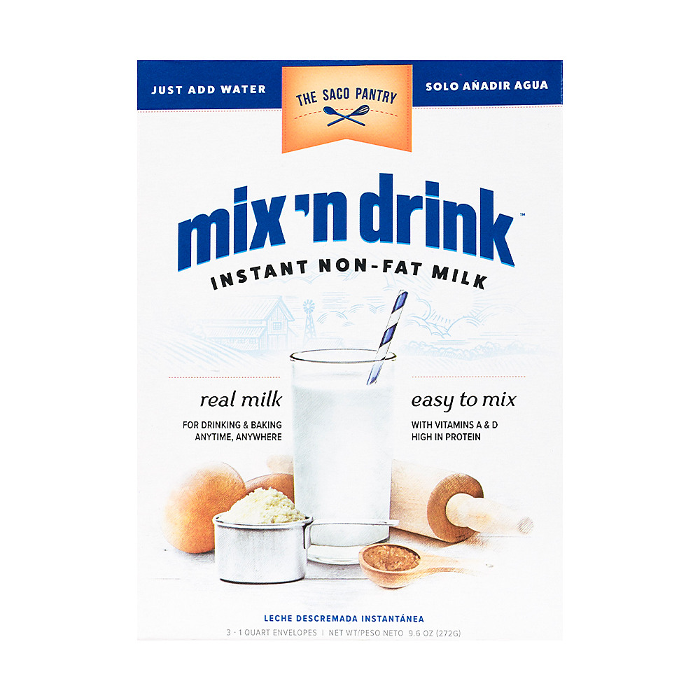 Calories in Saco Mix 'N Drink Real Skim Milk, 9.6 oz