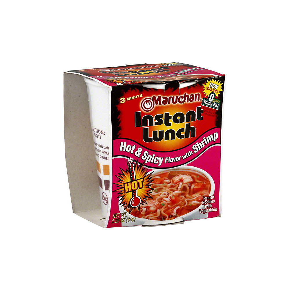 Calories in Maruchan Instant Lunch Hot and Spicy Flavor with Shrimp, 2.25 oz