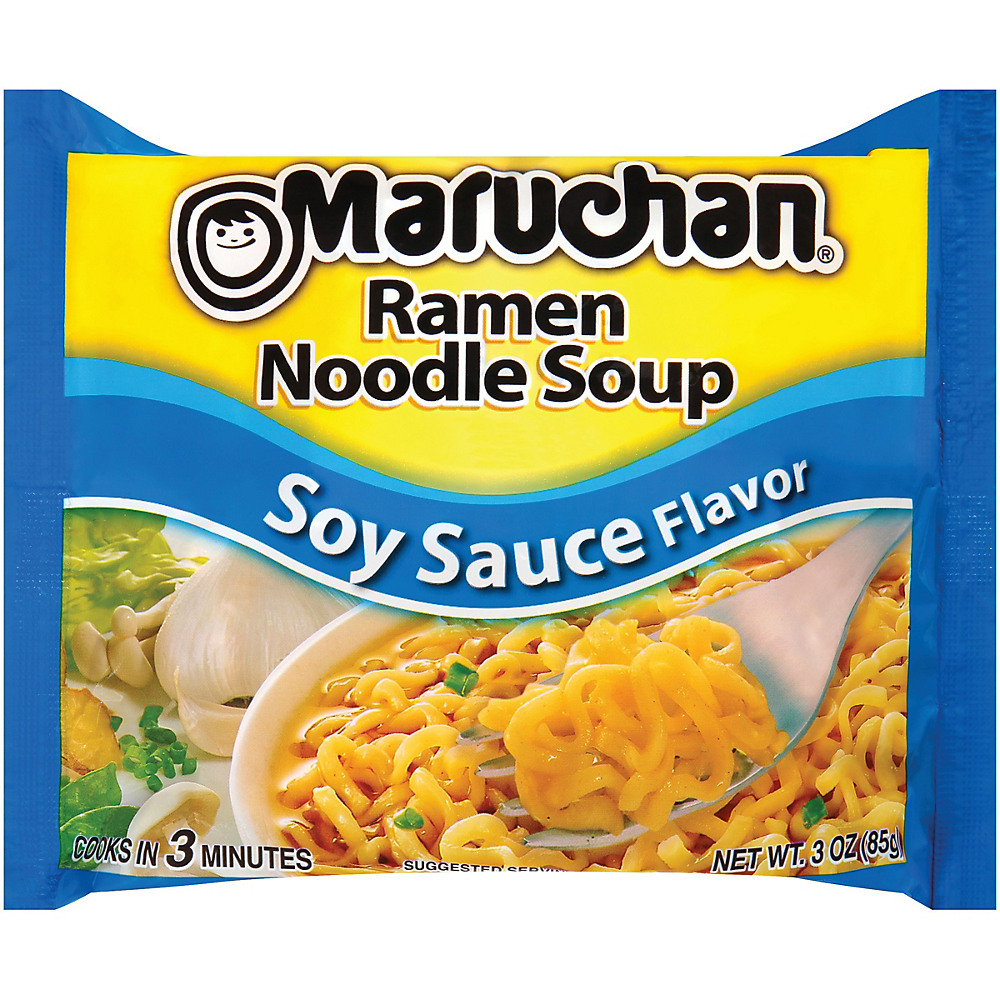 Calories in Maruchan Soy Sauce Flavor Ramen Noodle Soup, 3 oz