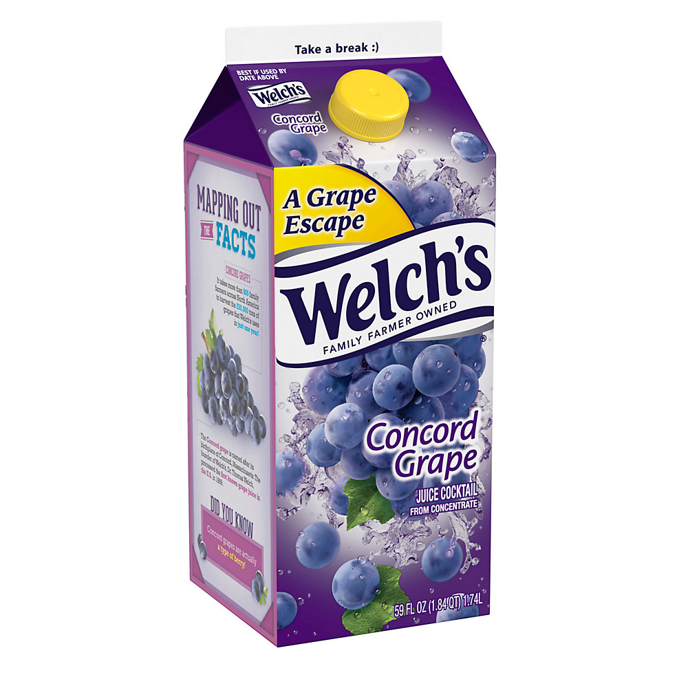 Calories in Welch's Concord Grape Fruit Juice Cocktail, 59 oz