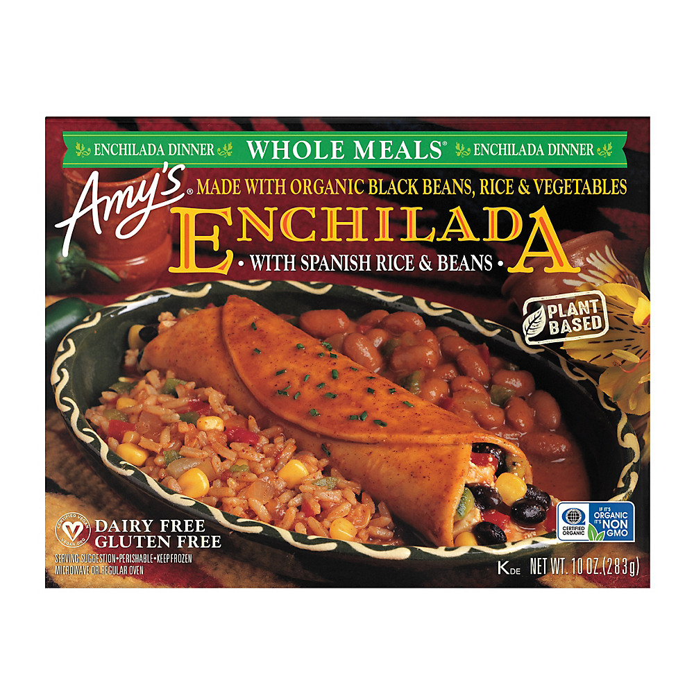Calories in Amy's Whole Meals Enchilada with Spanish Rice and Beans, 10 oz