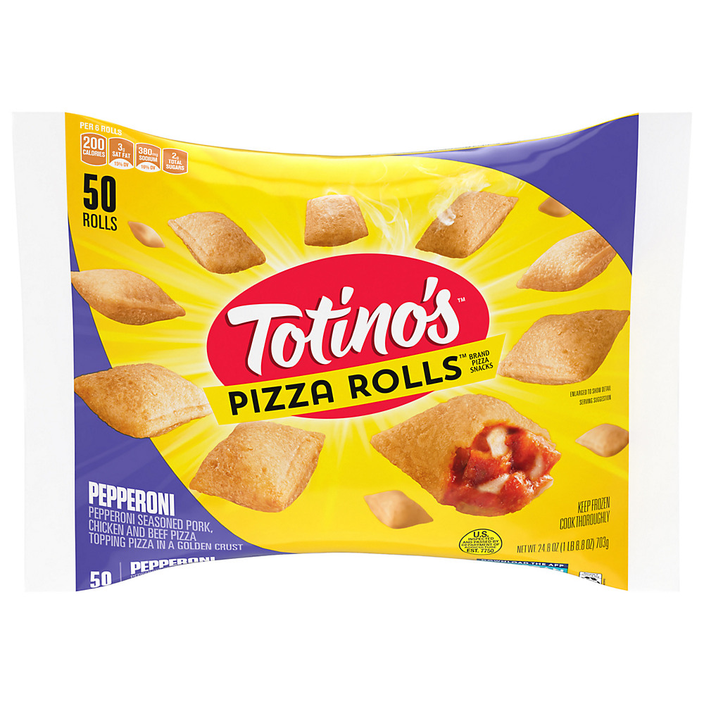 Calories in Totino's Pizza Rolls Pepperoni Pizza Snacks, 50 ct
