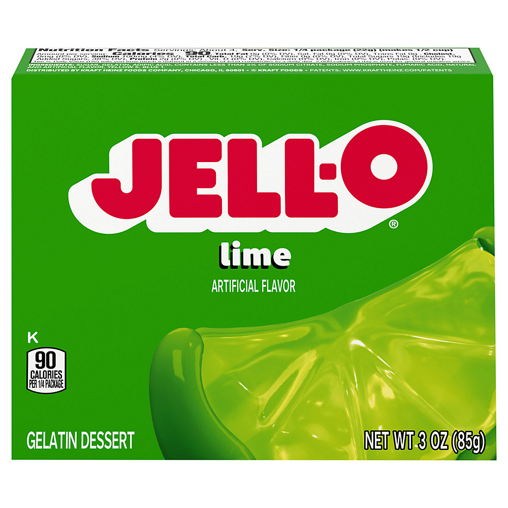Calories in Jell-O Lime Gelatin Dessert Mix, 3 oz