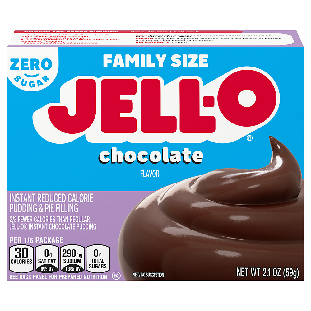 Calories in Jell-O Sugar Free Chocolate Instant Pudding Mix, 2.1 oz