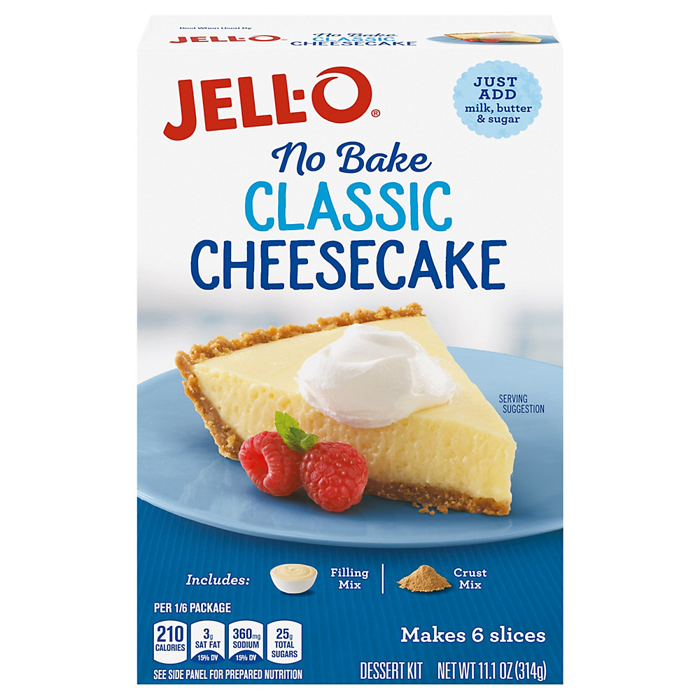 Calories in Jell-O No Bake Real Cheesecake Dessert, 11.1 oz
