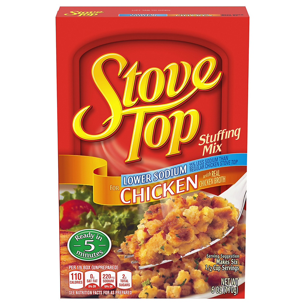 Calories in Stove Top Lower Sodium Chicken Stuffing Mix, 6 oz