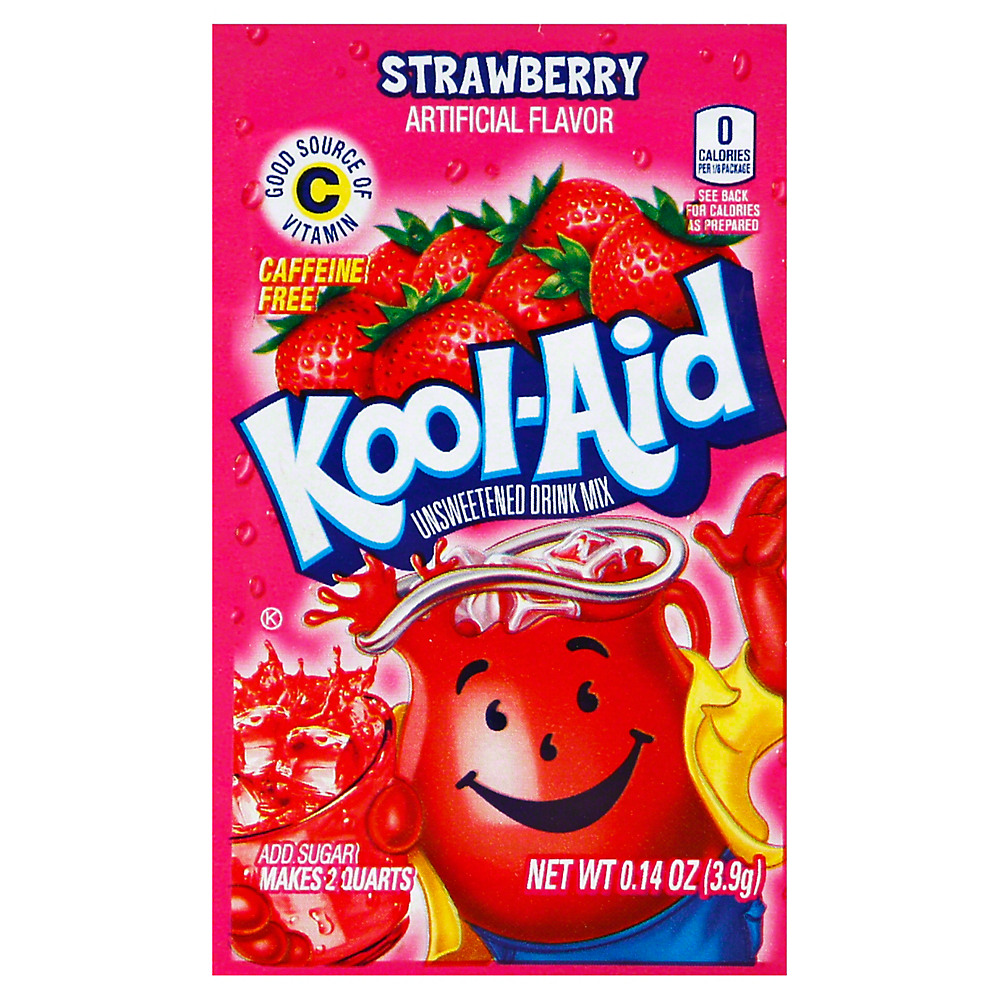 Calories in Kool-Aid Strawberry Unsweetened Soft Drink Mix, 2 qt