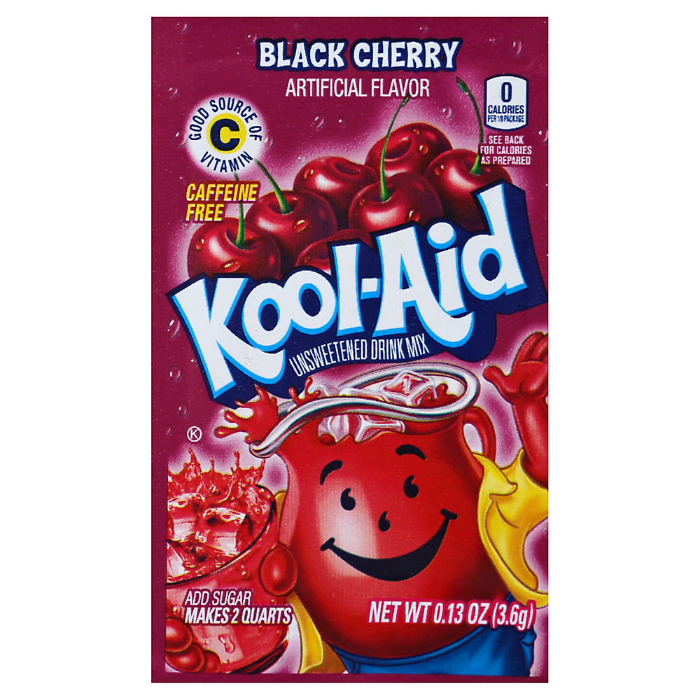 Calories in Kool-Aid Black Cherry Unsweetened Soft Drink Mix, 2 qt