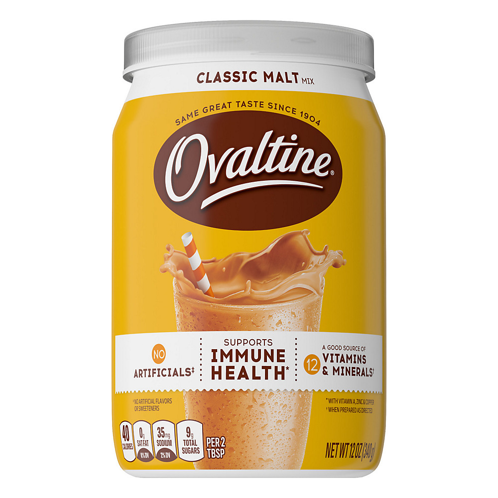 Calories in Ovaltine Classic Malt Drink Mix, 12 oz