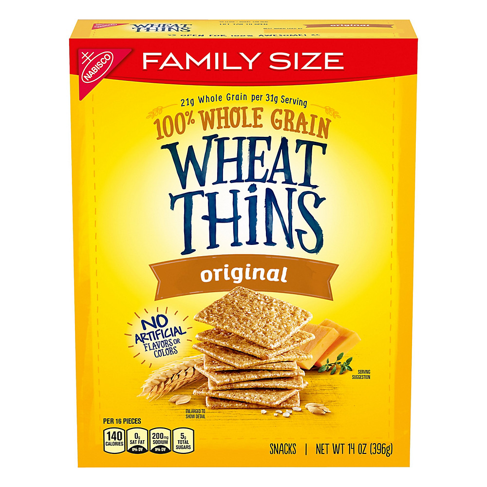 Calories in Nabisco Wheat Thins Original Crackers Family Size, 16 oz