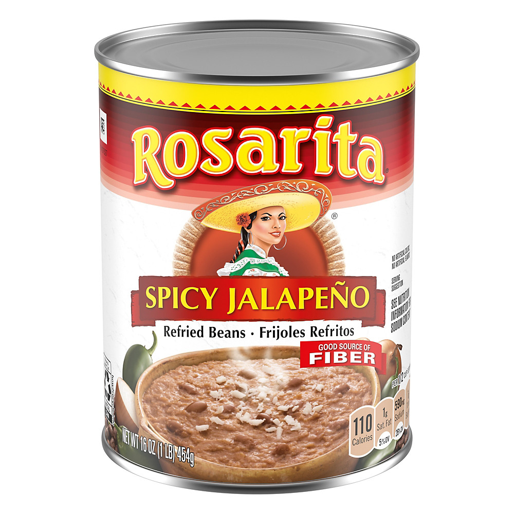 Calories in Rosarita Spicy Jalapeno Refried Beans, 16 oz