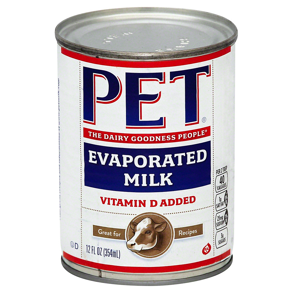 Calories in Pet Evaporated Milk, 12 oz