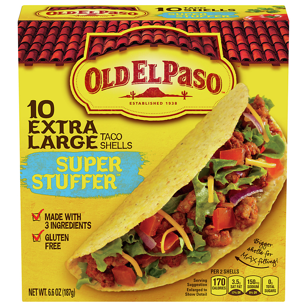 Calories in Old El Paso Super Stuffer Taco Shells, 10 ct