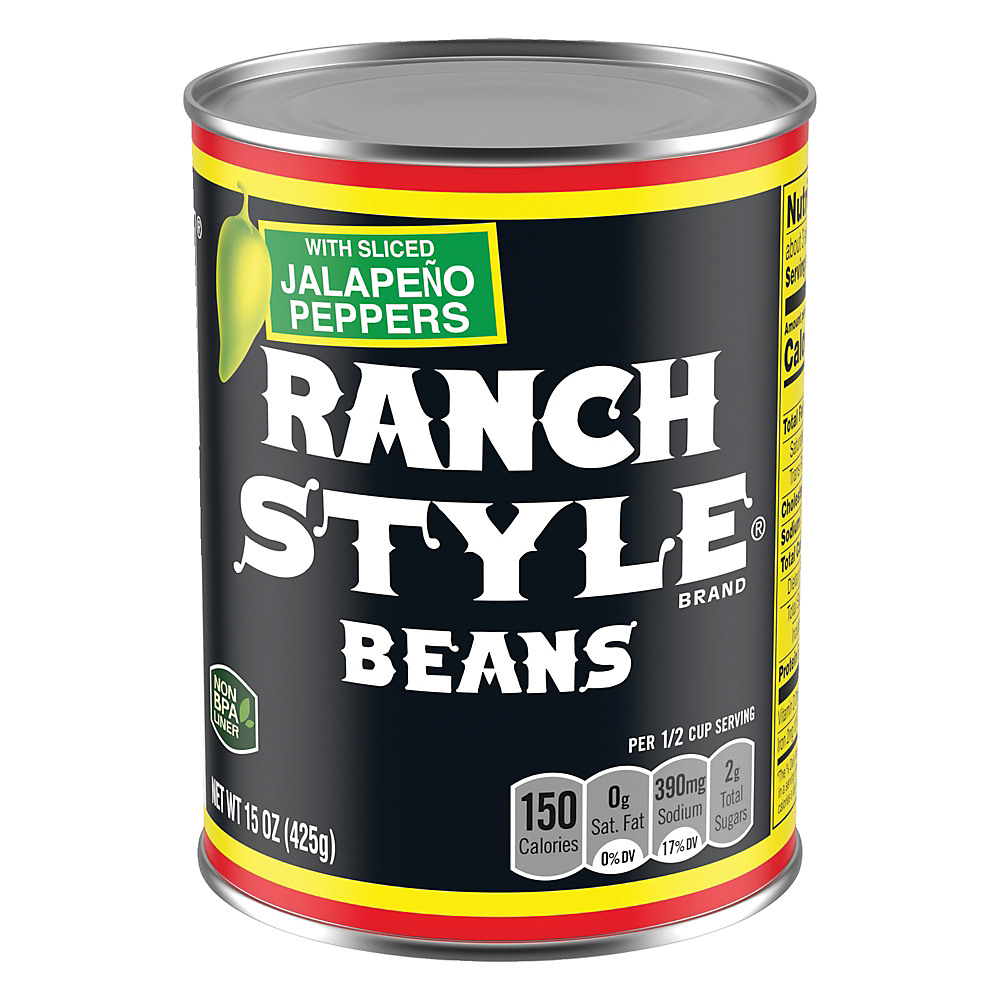Calories in Ranch Style Beans with Sliced Jalapeno Peppers, 15 oz