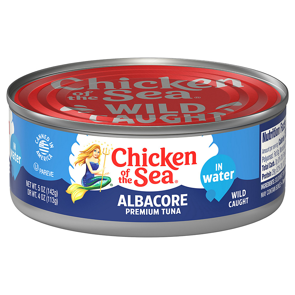 Calories in Chicken of the Sea Solid White Albacore Tuna in Water, 5 oz