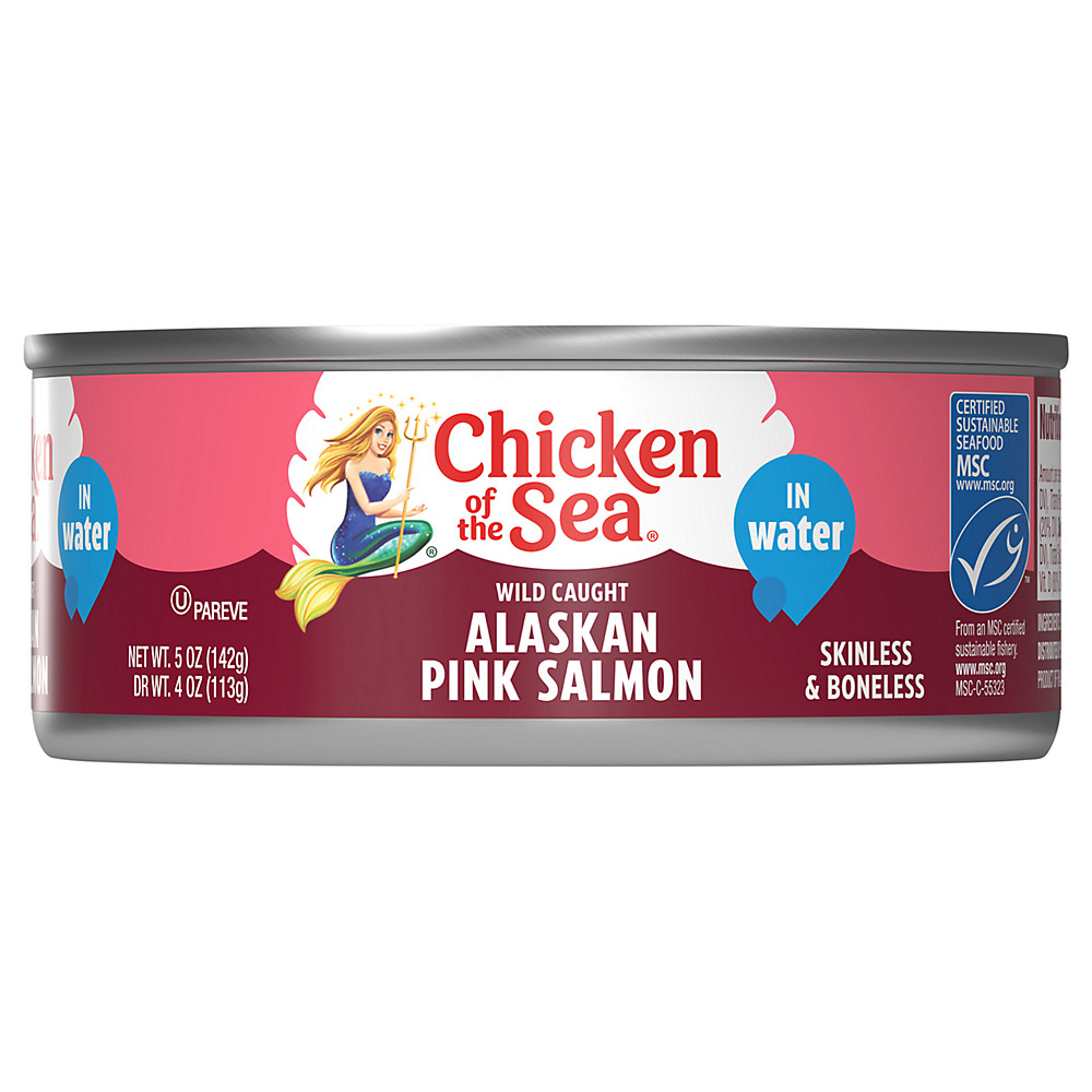 Calories in Chicken of the Sea Chunk Style Pink Salmon in Water, 5 oz