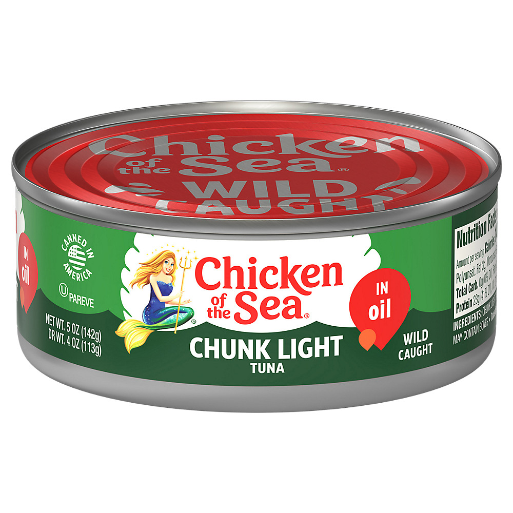 Calories in Chicken of the Sea Chunk Light Tuna in Oil, 5 oz