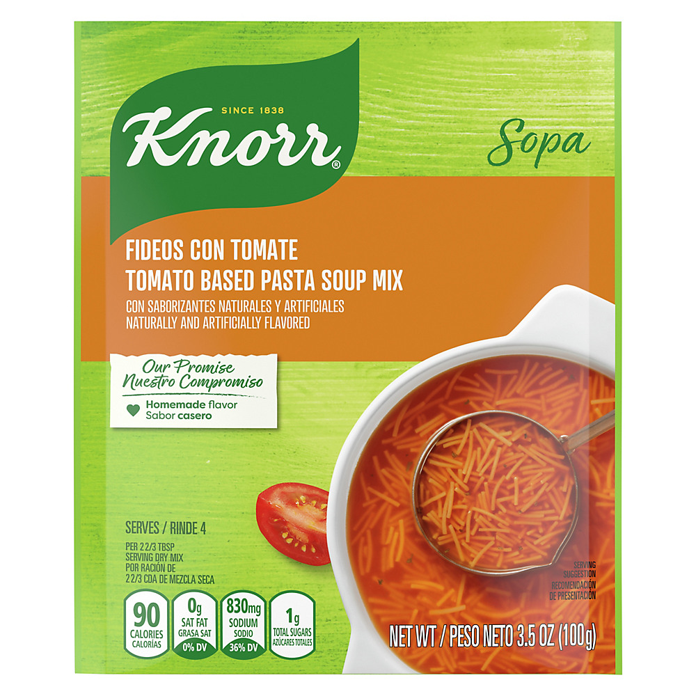 Calories in Knorr Fideo Soup Mix with Tomato, 3.5 oz