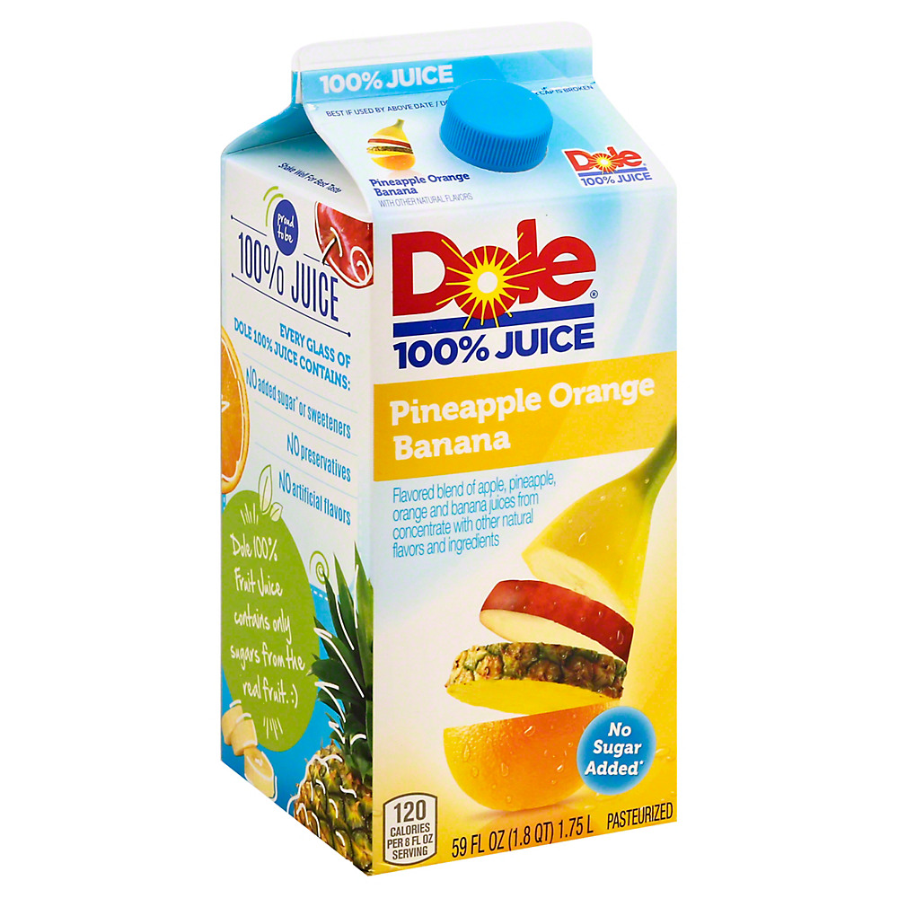 Calories in Dole 100% Pineapple Orange Banana Juice, 59 oz