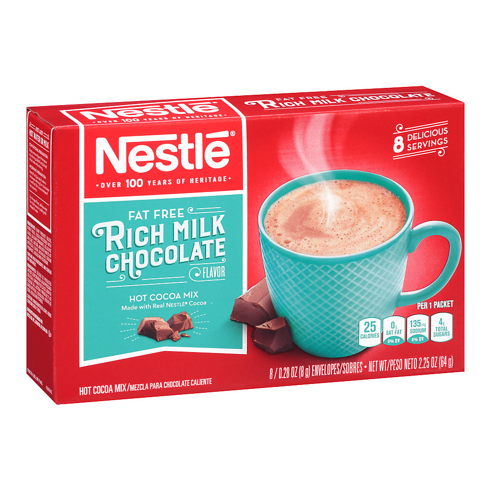 Calories in Nestle Fat Free Rich Milk Chocolate  Hot Cocoa Mix, 2.25 oz, 8 ct