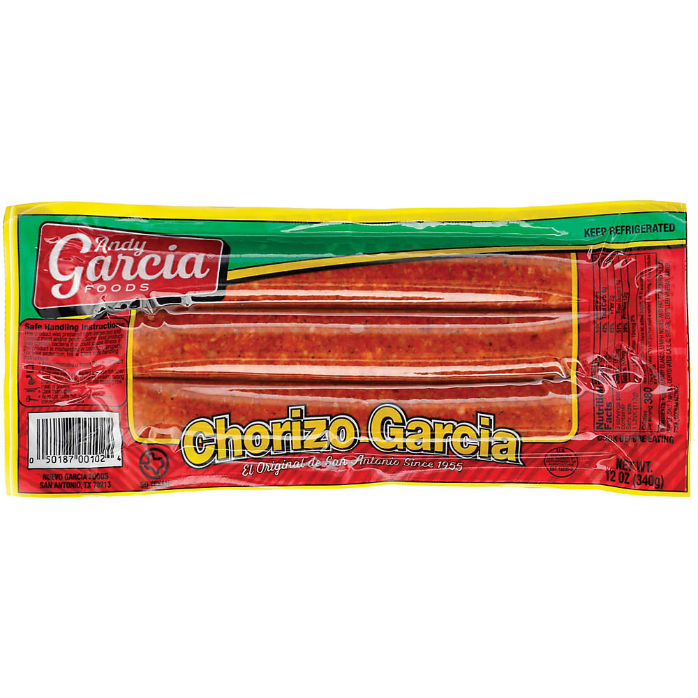 Calories in Andy Garcia Foods Chorizo Links, 12 oz